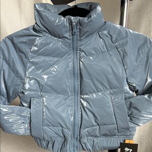 Art Class Shiny Blue Puffer Jacket for Kids XS (4/5)